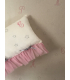 Conjunto cuna tul rosa + cambiador