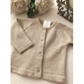Chaqueta 2 pompones Camel