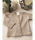 Chaqueta 2 pompones Camel