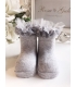 Patuco puntilla y tul GRIS