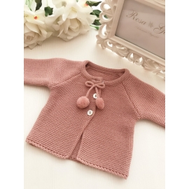 Chaqueta rosa bebé