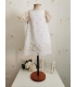 Vestido flores drapeadas