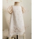 Vestido flores drapeadas