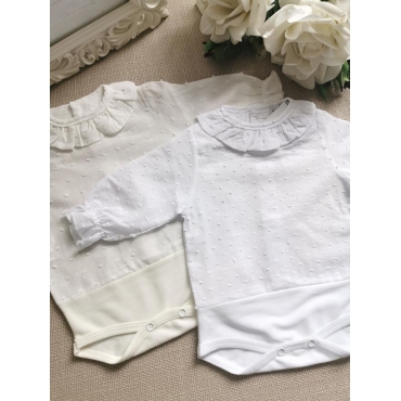 Body BLANCO Camisa plumeti MANGA LARGA