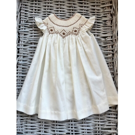 Faldón vestido bordado a mano - COLECCIÓN ARTESANAL