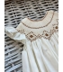 Faldón vestido bordado a mano - COLECCIÓN ARTESANAL