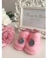 Patuco con flor Rosa