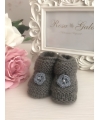 Patuco con flor Gris