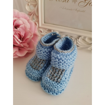 Patuco con flor Azul
