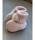 Patucos pompon ROSA BEBÉ