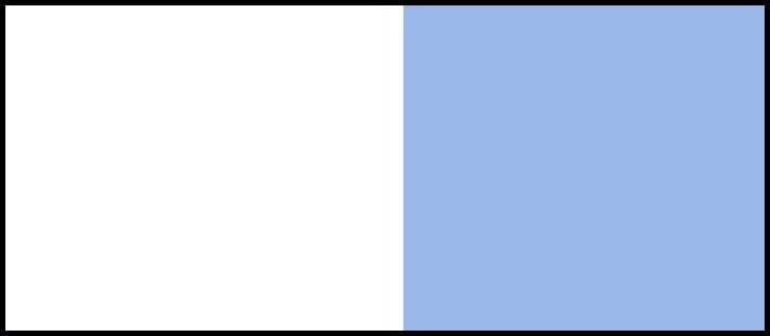 blanco/azul empolvado
