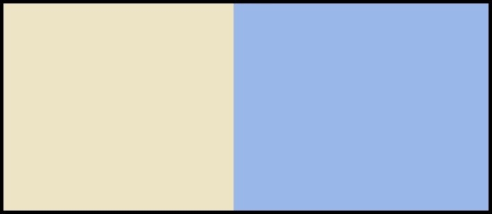 beige/azul empolvado